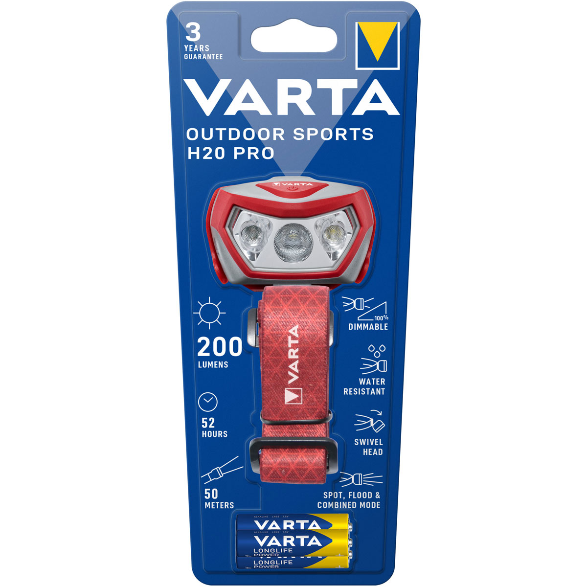 Varta LED-Kopfleuchte Outdoor Sports H20 Pro inkl Batteriebestückung Bild 2