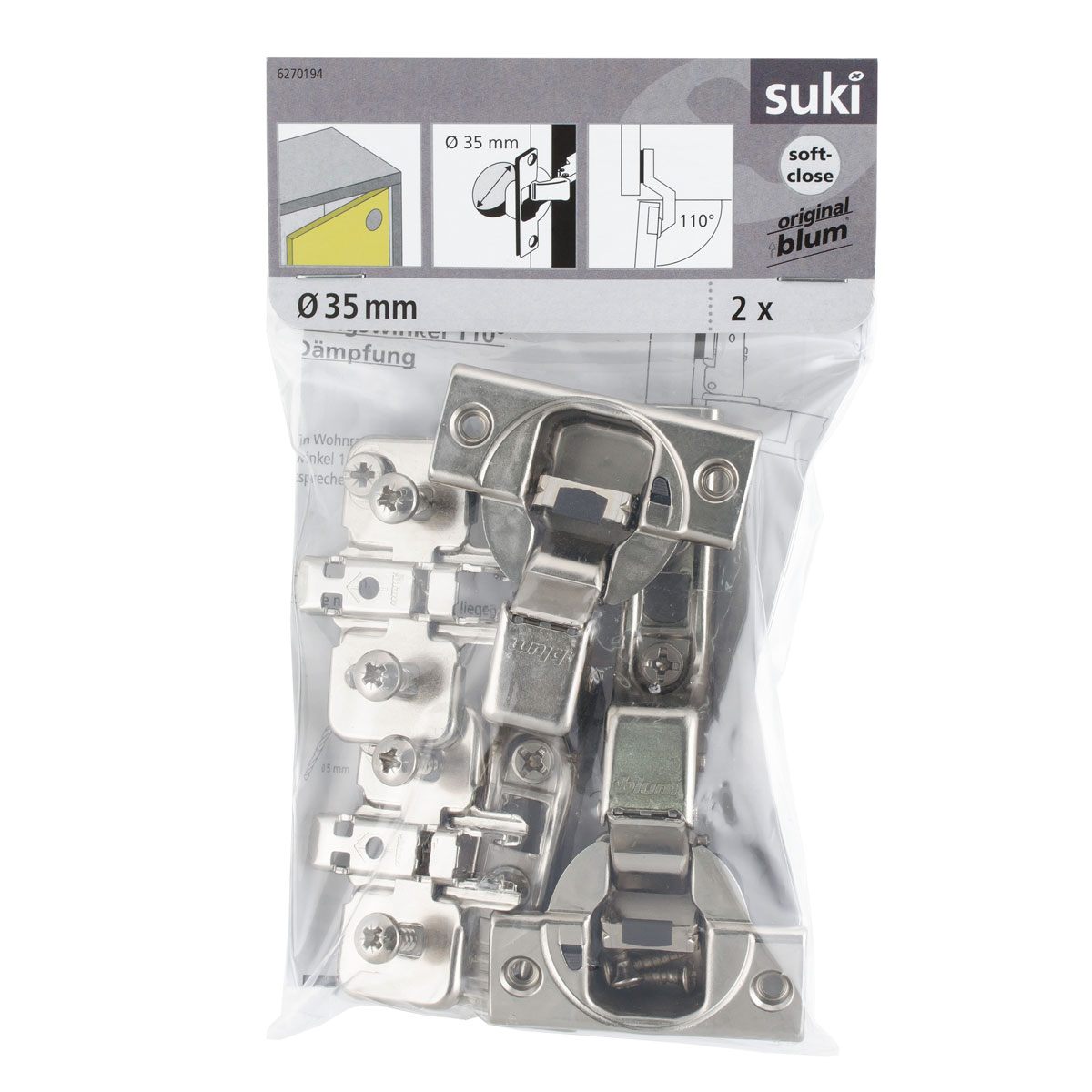 Suki Topfscharnier mit Softclose 2 Stück