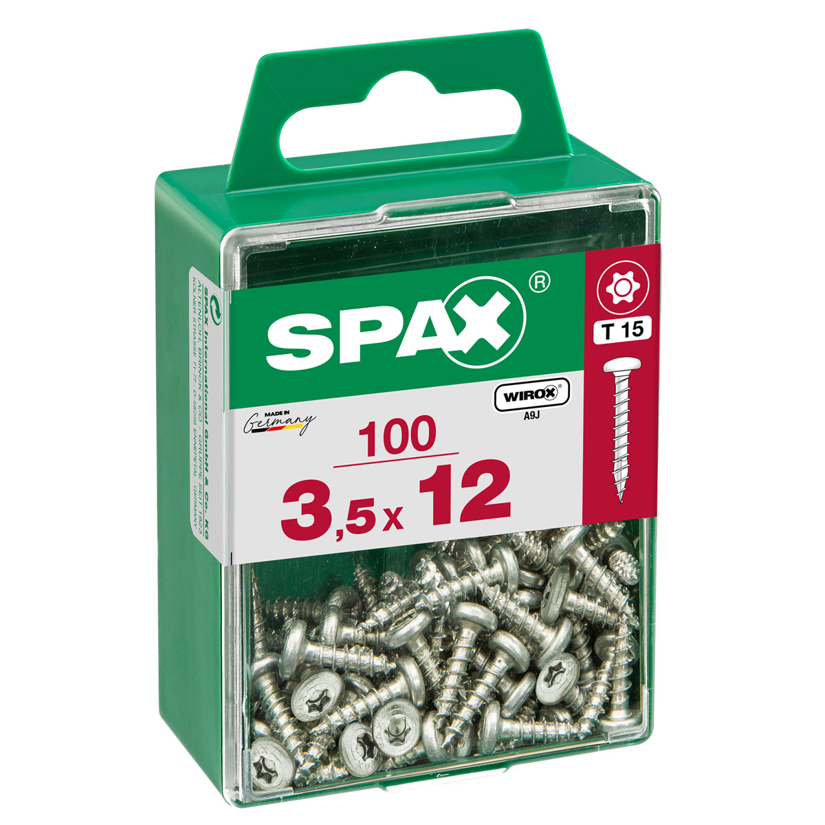 Spax Universalschraube WIROX Rundkopf 3,5 x 12 mm Torx 100 Stück