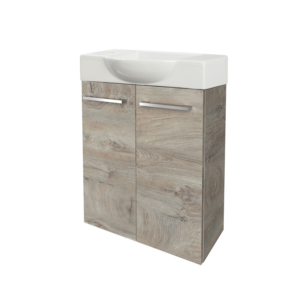 Fackelmann  Gäste-WC Waschtischunterschrank SBC 520 x 600 x 243 mm NatureOak Bild 3
