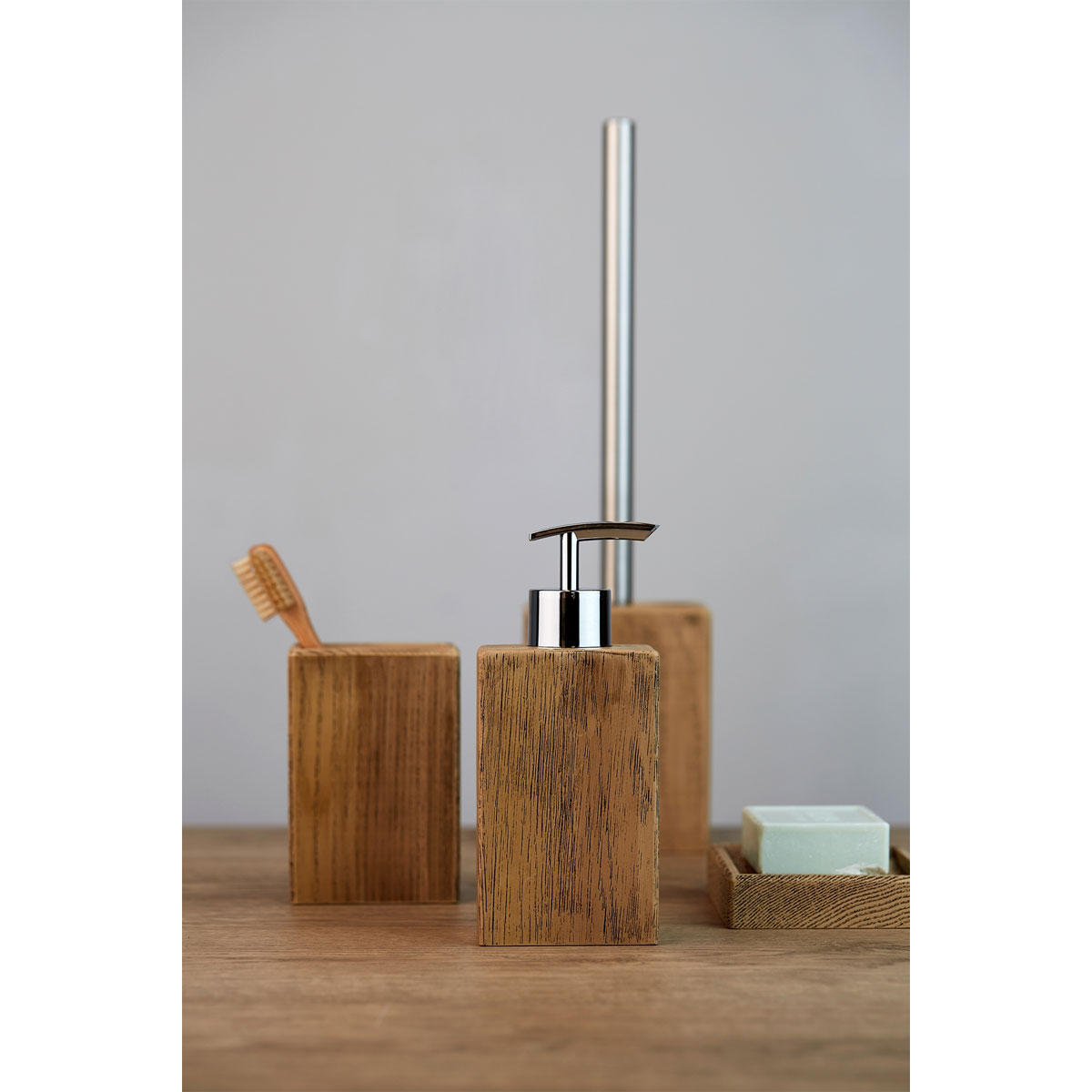 Wenko  WC-Garnitur Marla Holzoptik Bild 2