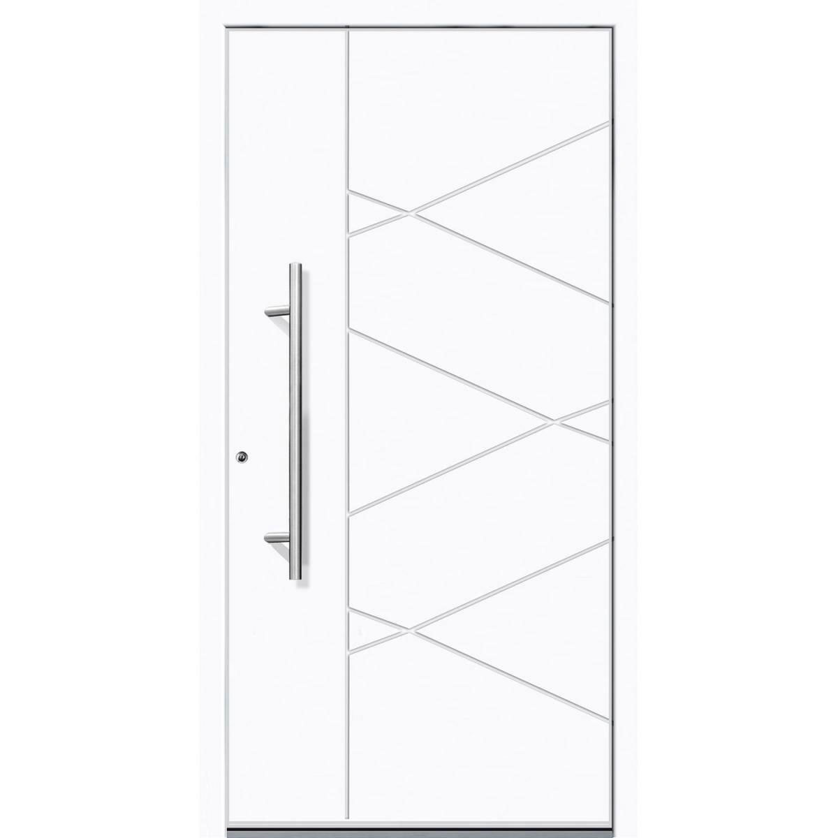 Aluminium Sicherheits-Haustür Foggia Superior 60 mm weiß 110 x 210 cm Anschlag links inkl Griffset Bild 1