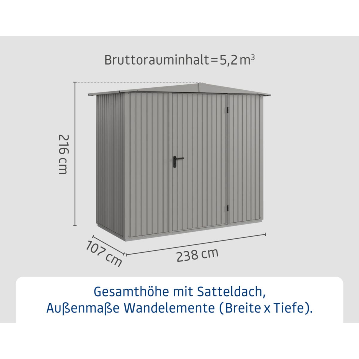 EcoStar  Gerätehaus Trend-STyp 1RAL9007 1 flg Bild 4