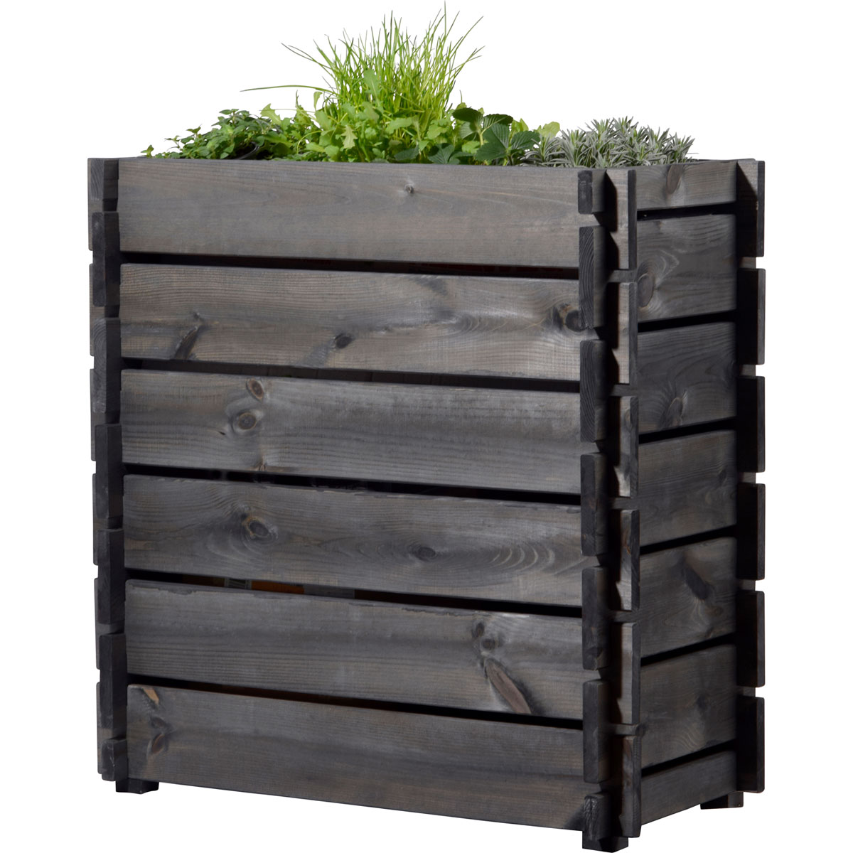 dobar Hochbeet mit Stecksystem 79 x 79 x 37 cm grau