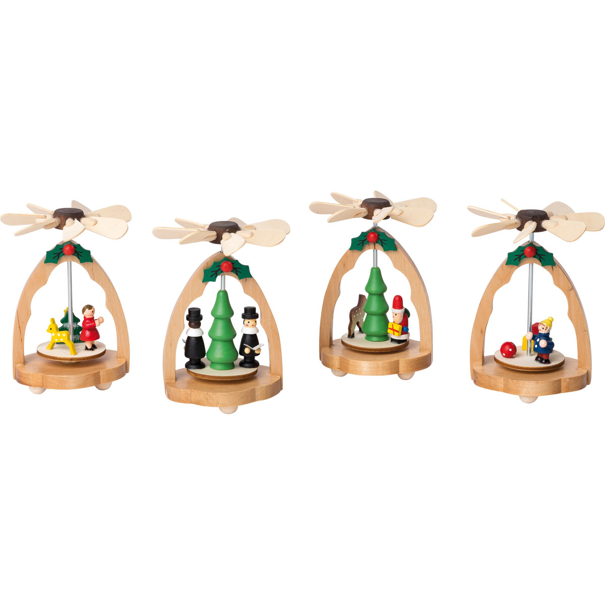 Miniatur-Heizungspyramide 4fach sort.