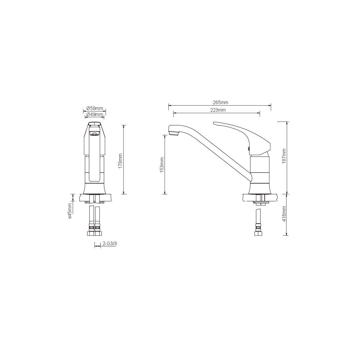 Lenz  Küchenarmatur KELA chrom Bild 2
