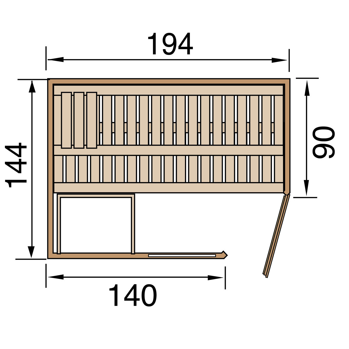 Weka Elementecksauna „Varberg 1“ GT Bild 3