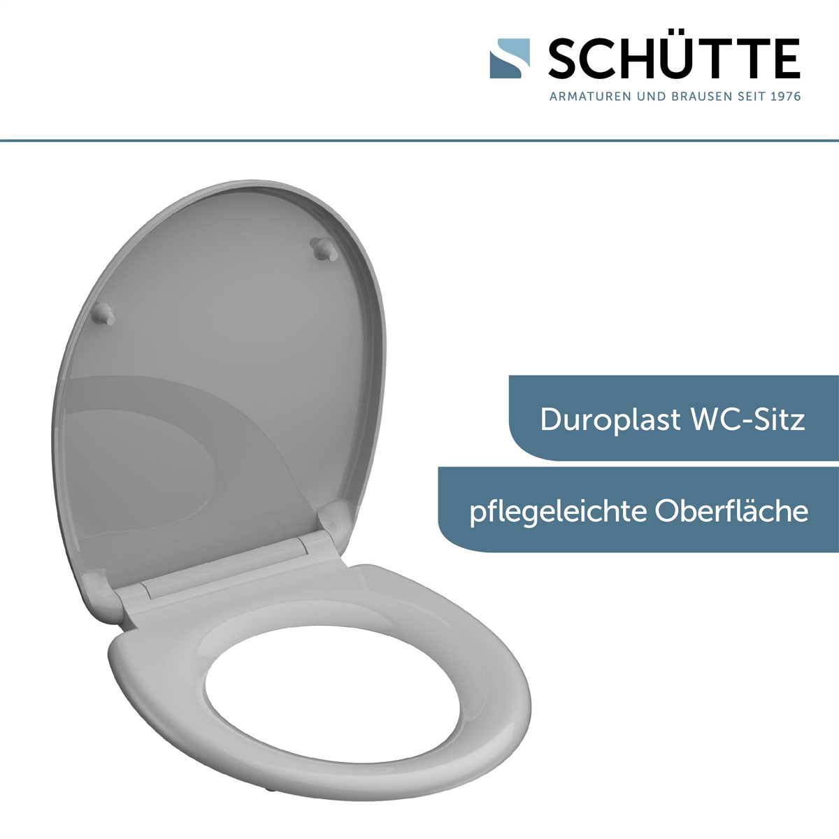 Schütte Duroplast WC-Sitz GREY mit Absenkautomatik und Schnellverschluss Bild 3