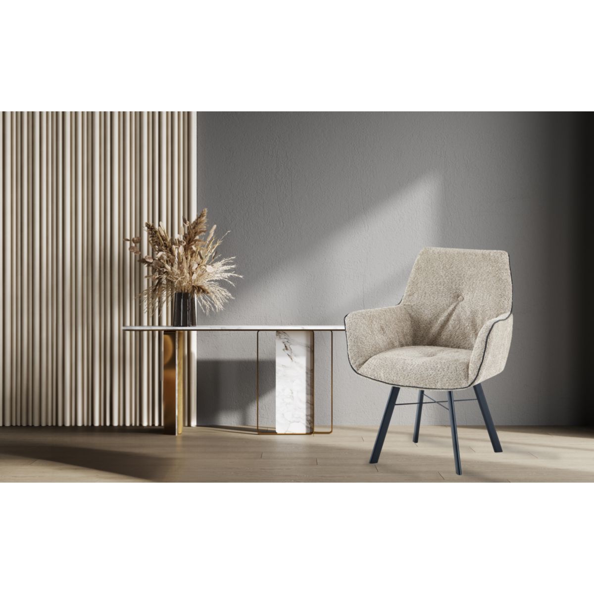 Stuhl Armlehnstuhl Allie 125 creme Bild 8