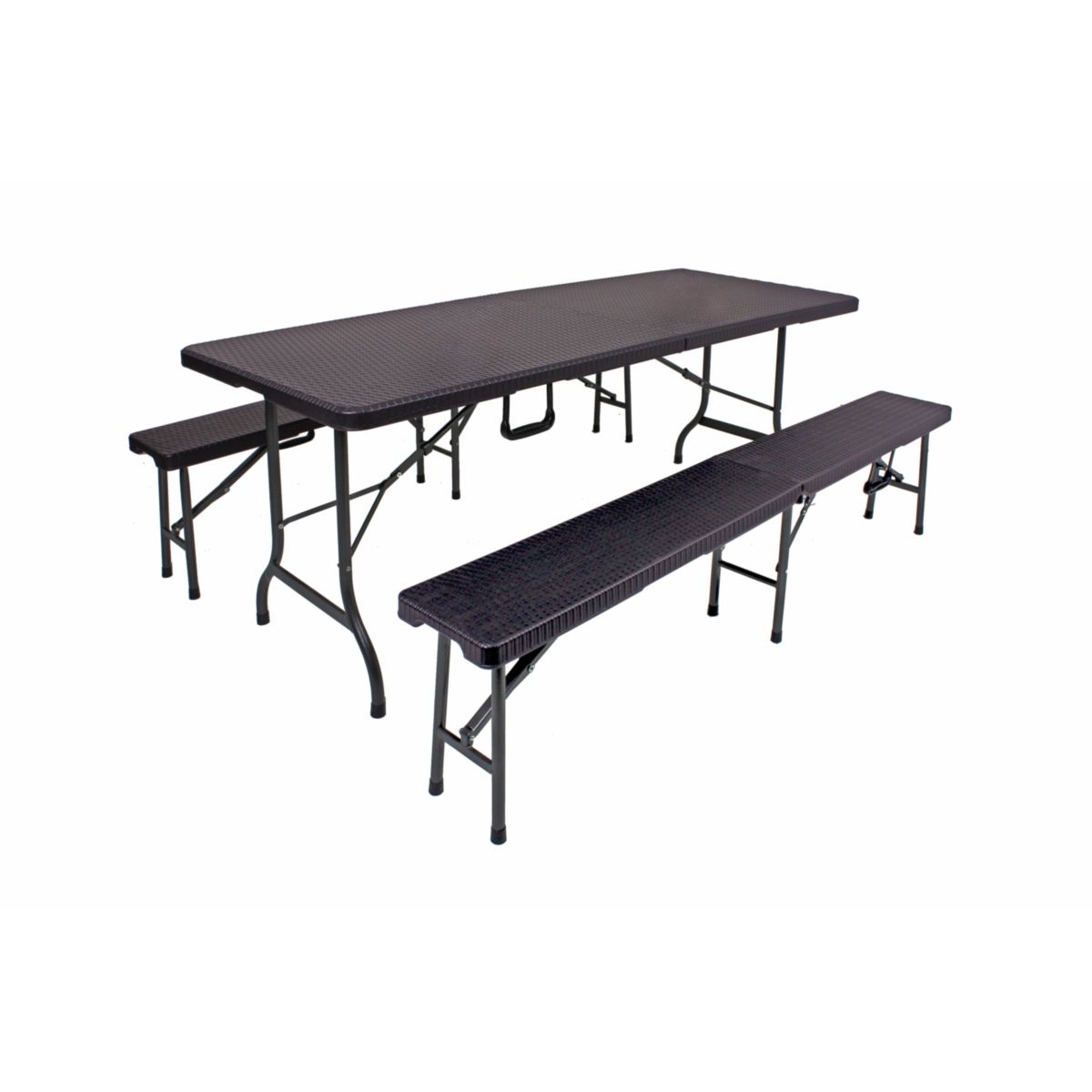 Garden Pleasure Tisch-Set VENTANA, 3-teilig Stahl / Kunststoff HDPE, schwarz Bild 6