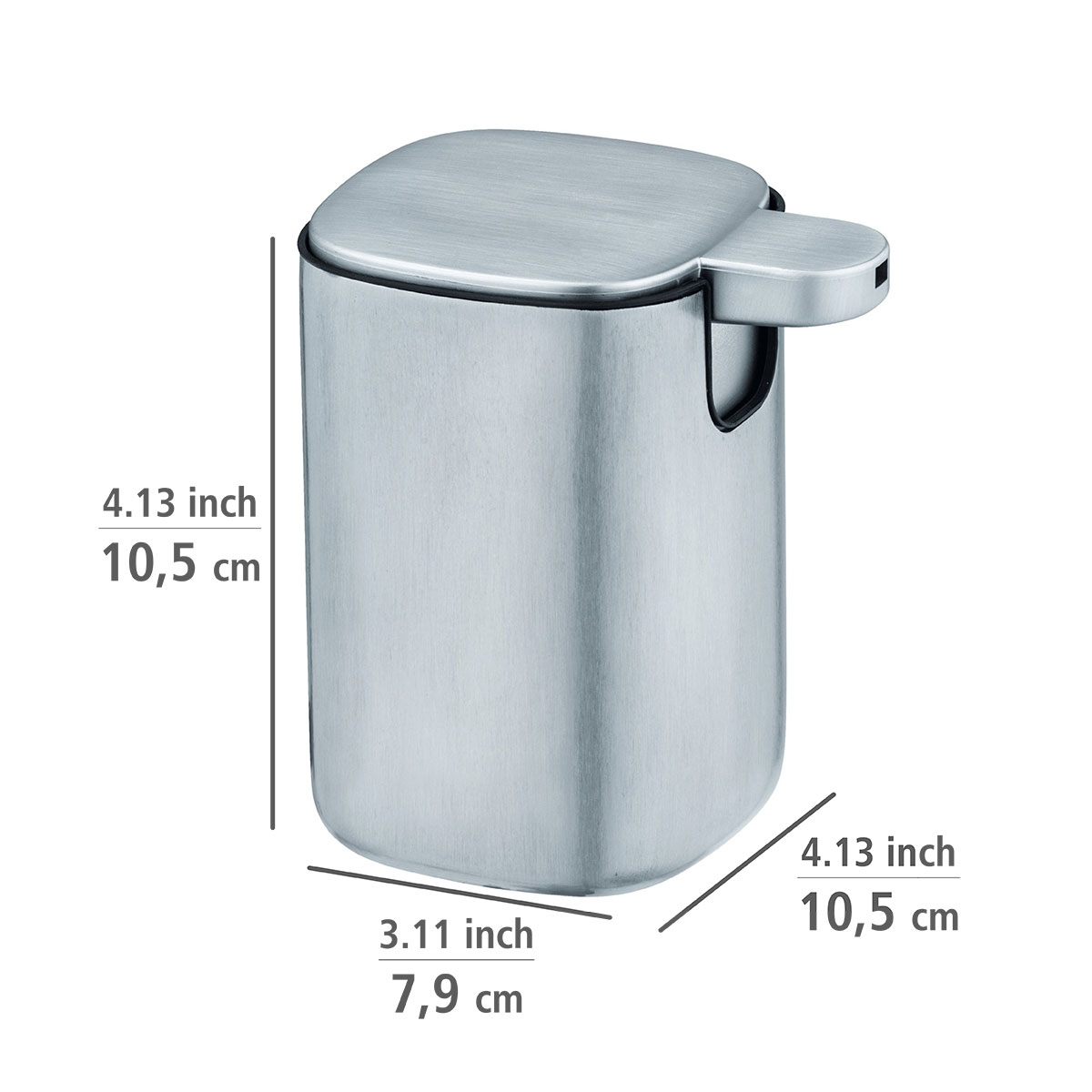 Wenko  Seifenspender Alassio matt Flüssigseifenspender aus Edelstahl Bild 4