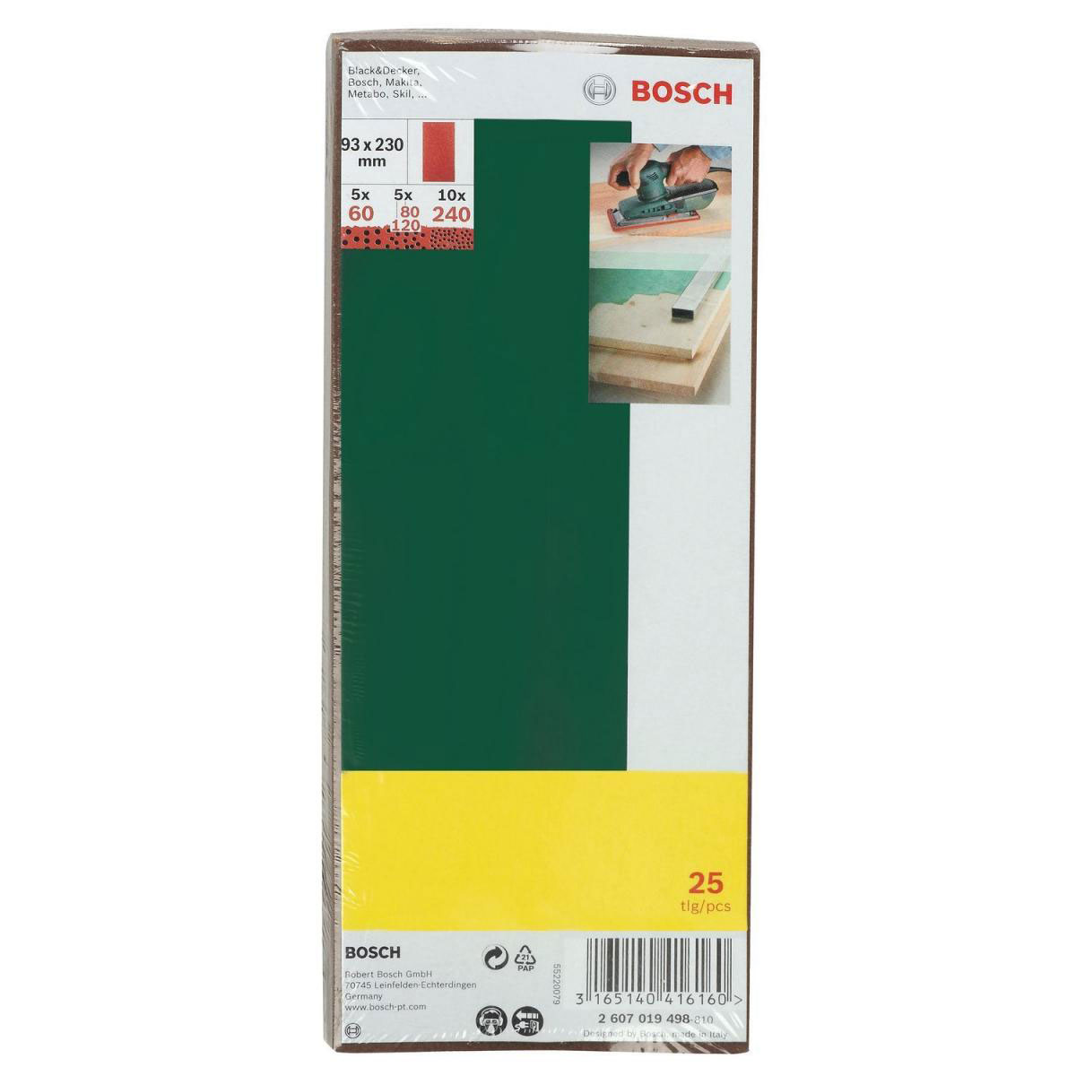Bosch  Prom Schwingschleifblätter 93 x 230 mm ungelocht 25 Stück Bild 2