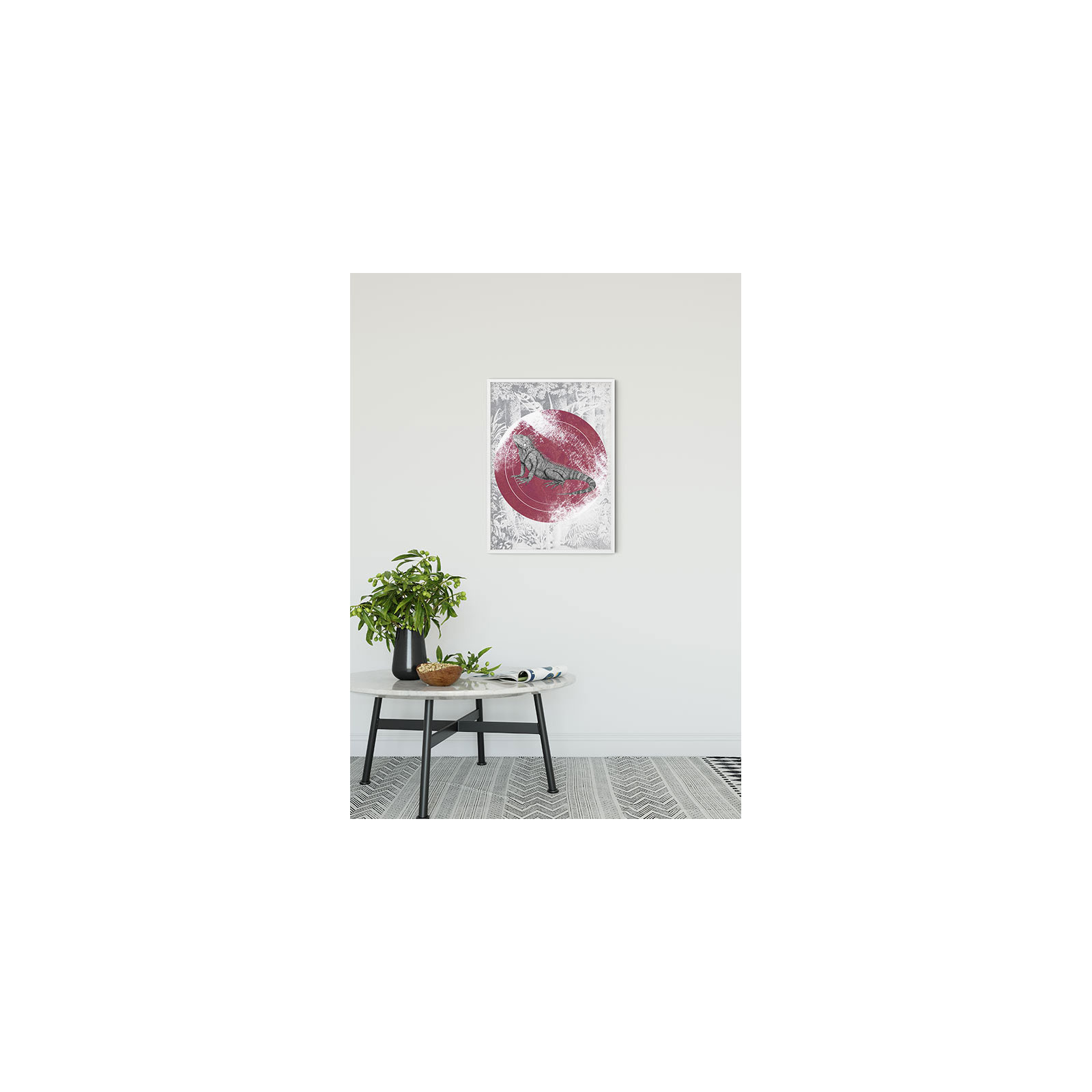 Komar  Wandbild Iguana Circle 40x50 cm