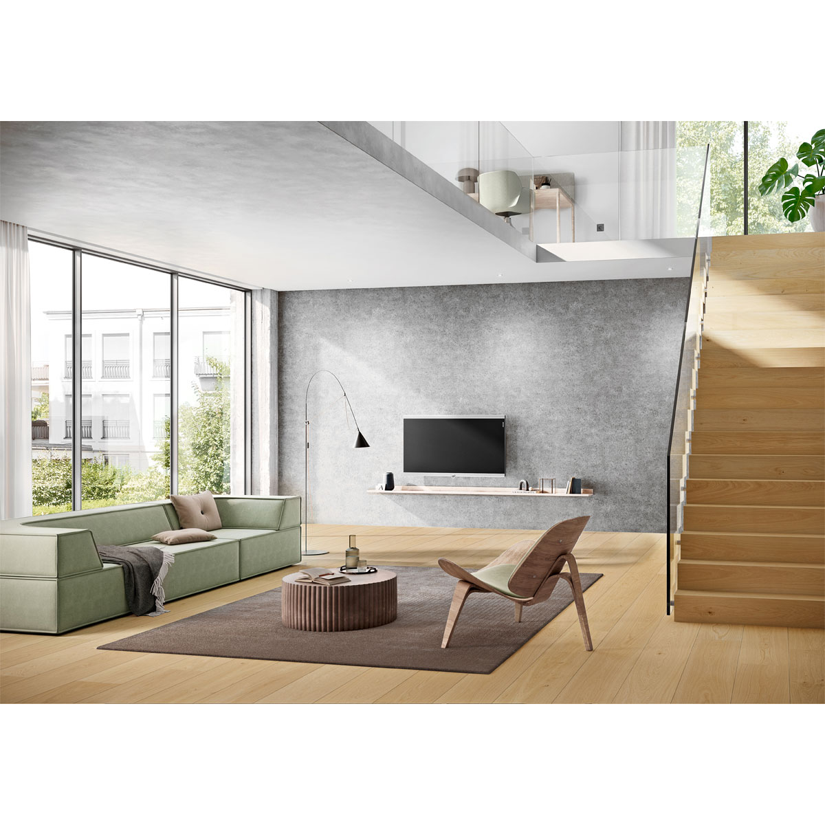 Wandpaneel Deco Wall Rovigo Betonoptik 125 x 66 cm Bild 4