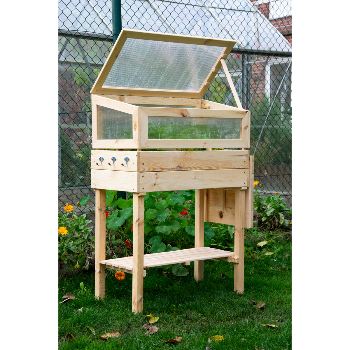 dobar Hochbeet beige 116 x 110 x 40 cm Bild 9