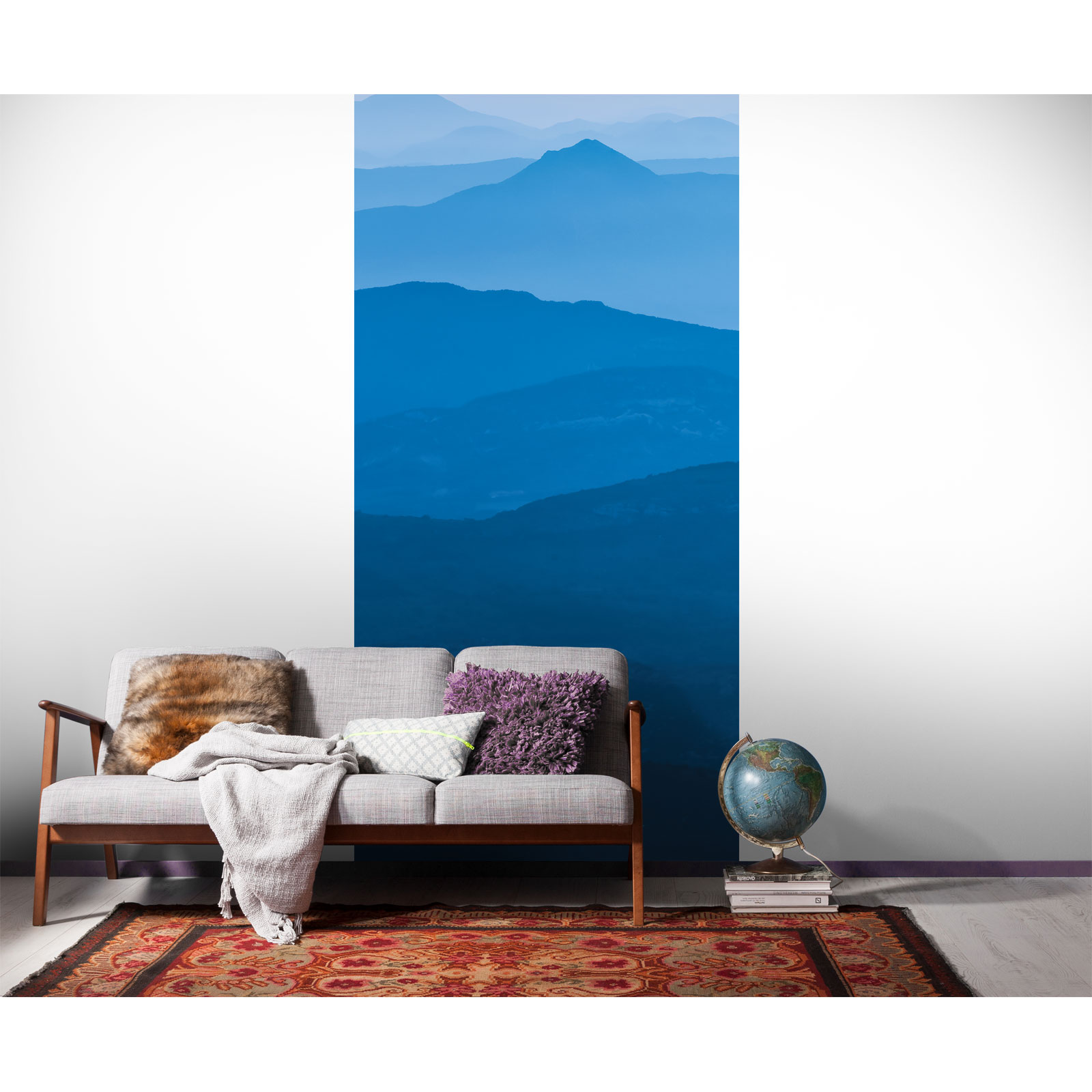 Komar  Vlies Fototapete Blue Mountain  Panel 100x250 cm