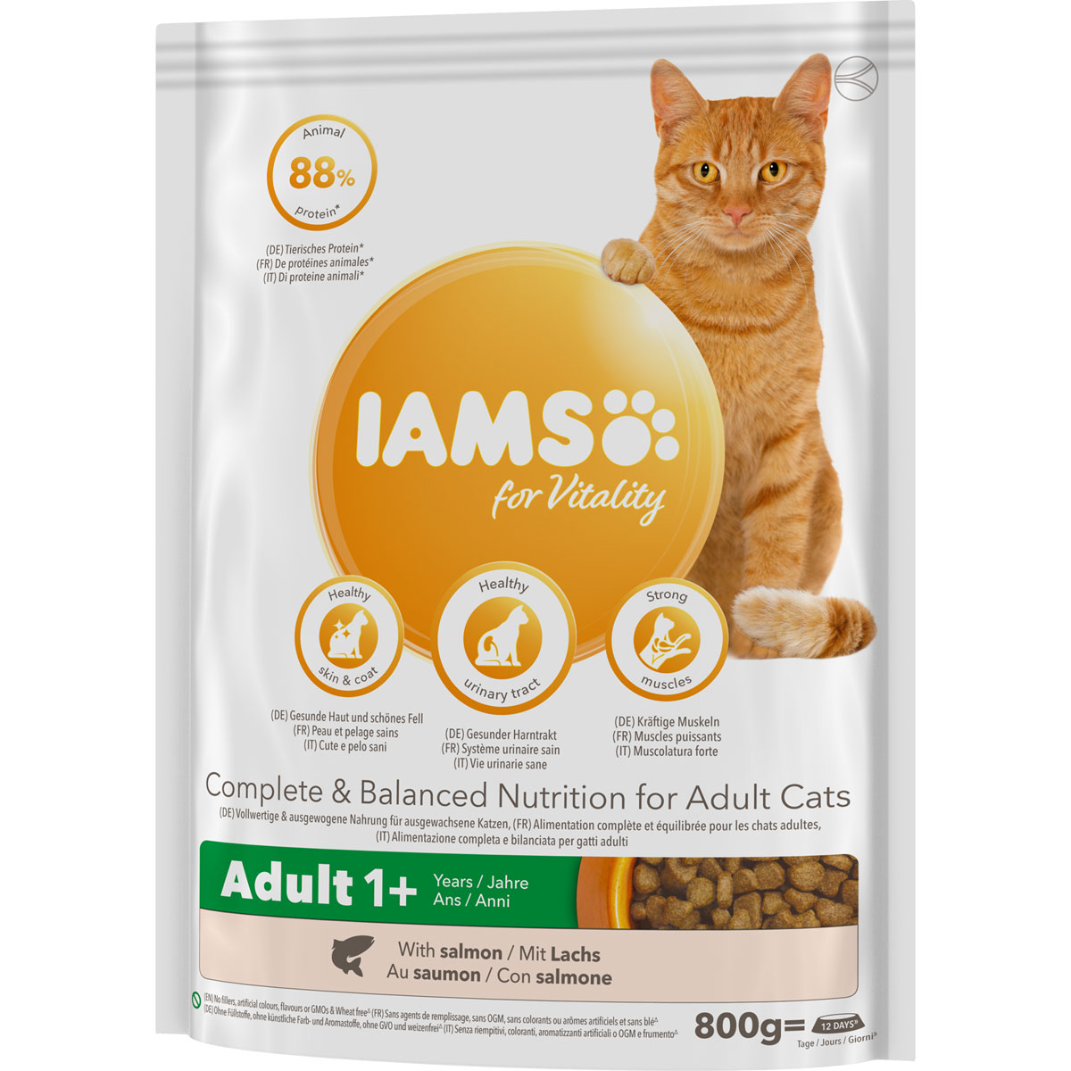 IAMS Trockenfutter Vital Katze mit Lachs 800 g