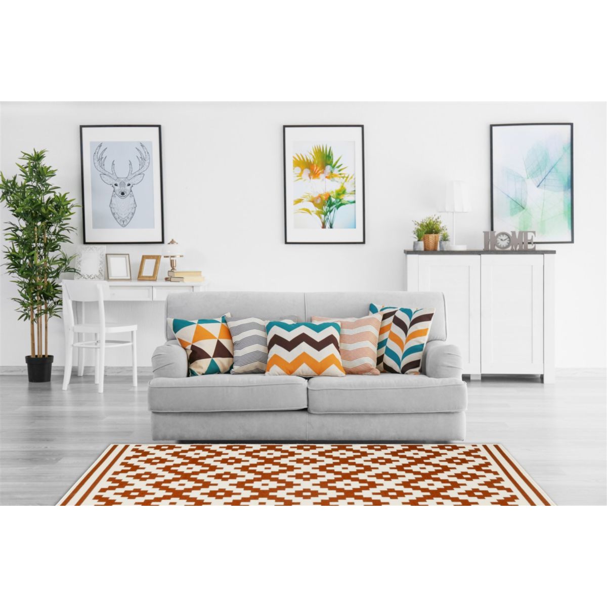 Now! 325 Elfenbein / Orange 160cm x 230cm Bild 2