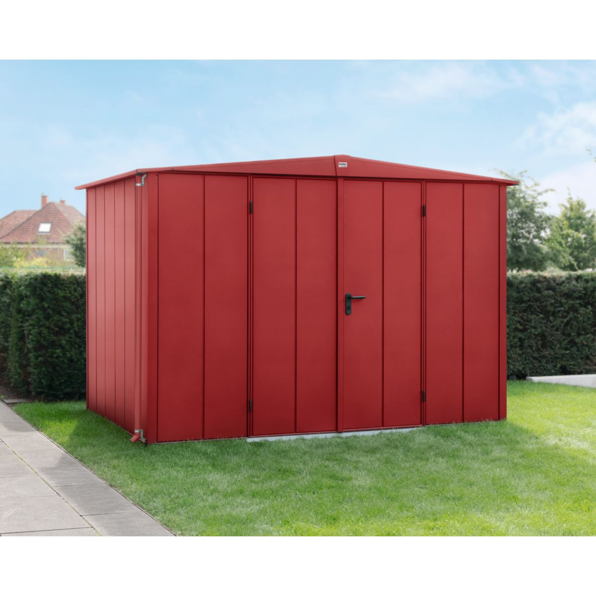 EcoStar  Gerätehaus Elegant-STyp 3RAL3004 2 flg