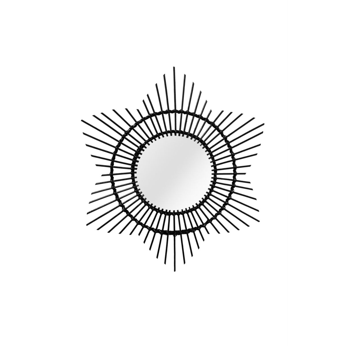 Rattan Spiegel Aina 435 schwarz