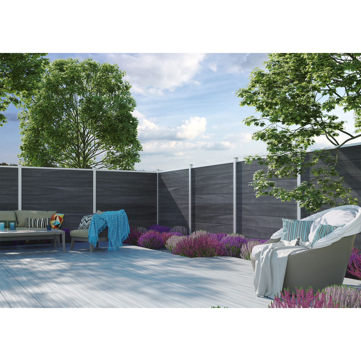 Leisten Oeland anthrazit 2 x 4 x 179 cm Bild 2