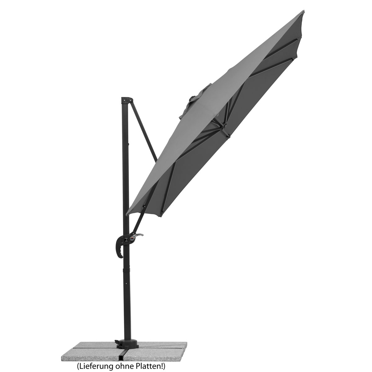 Schneider Schirme Ampelschirm Rhodos Junior 230 x 230 cm anthrazit Bild 2