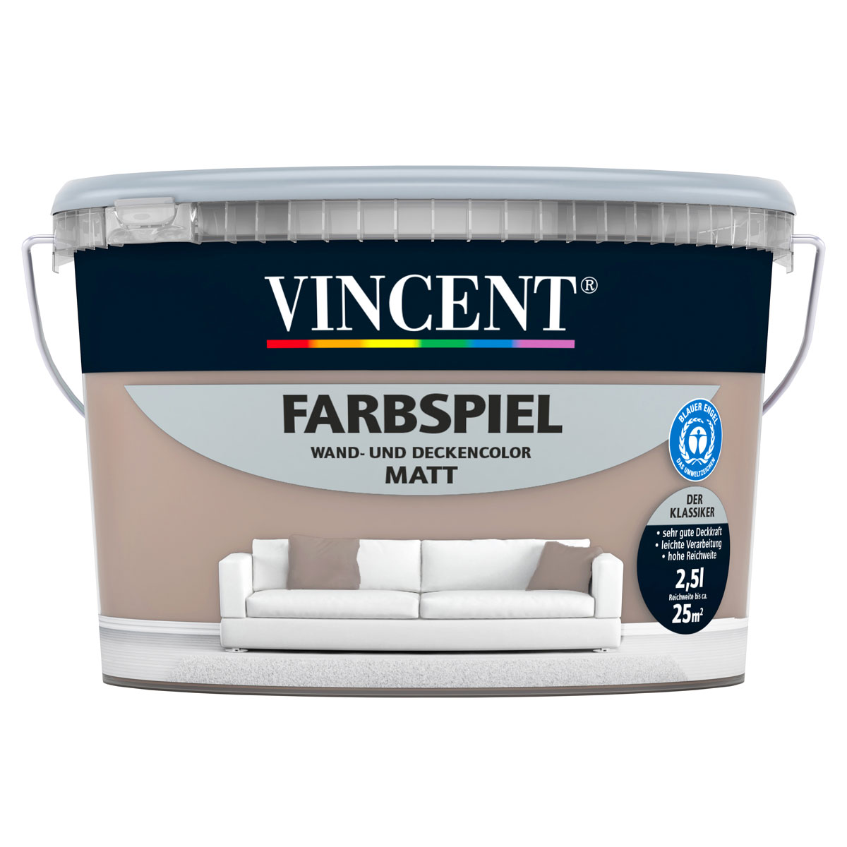 Vincent Farbspiel Sand matt 2,5 L