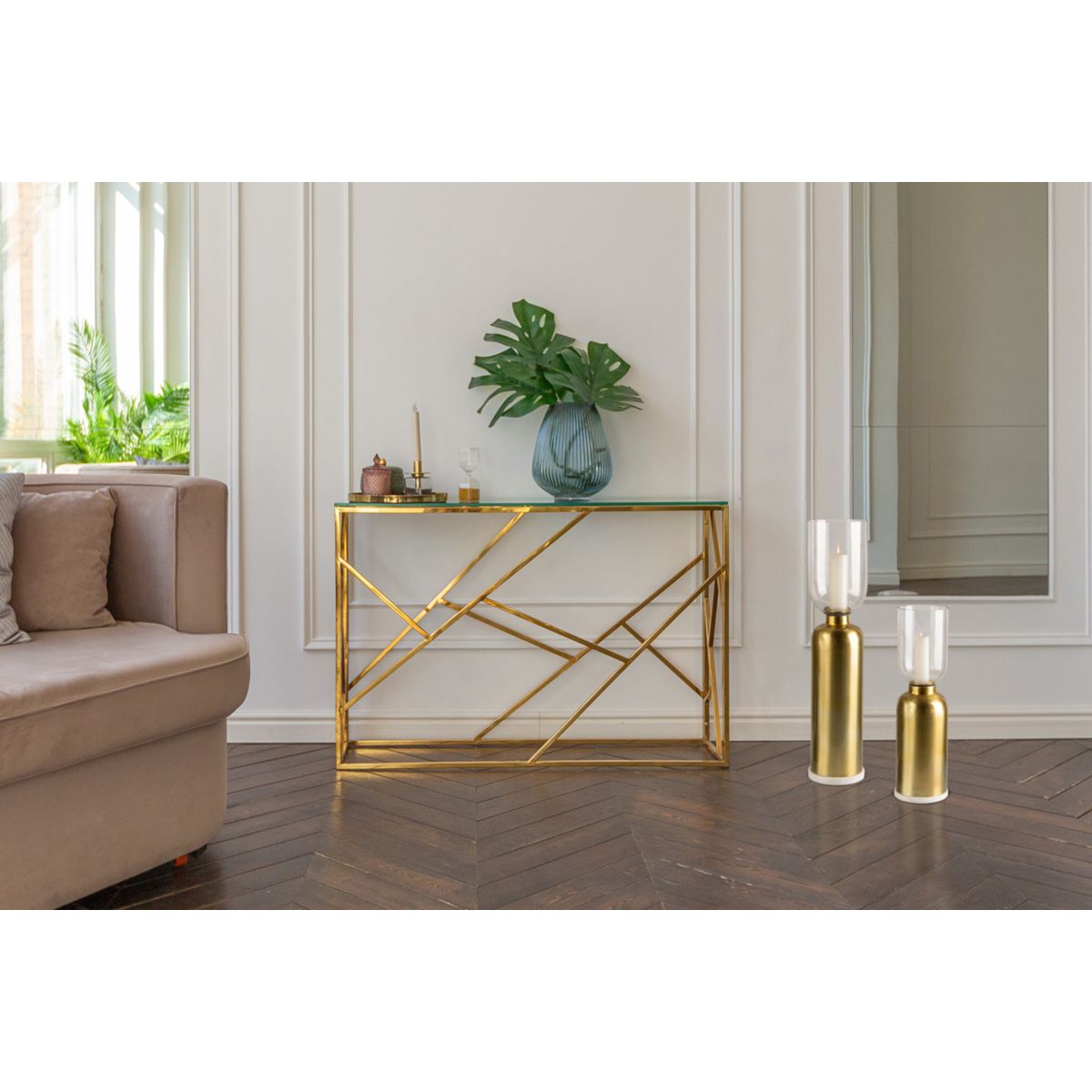 Bodenkerzenhalter Shanti 125 gold Bild 2