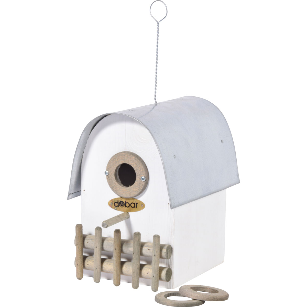 dobar NistkastenRundhaus 14 x 22 x 20 cm 28-35 mm Elfenbeinoptik