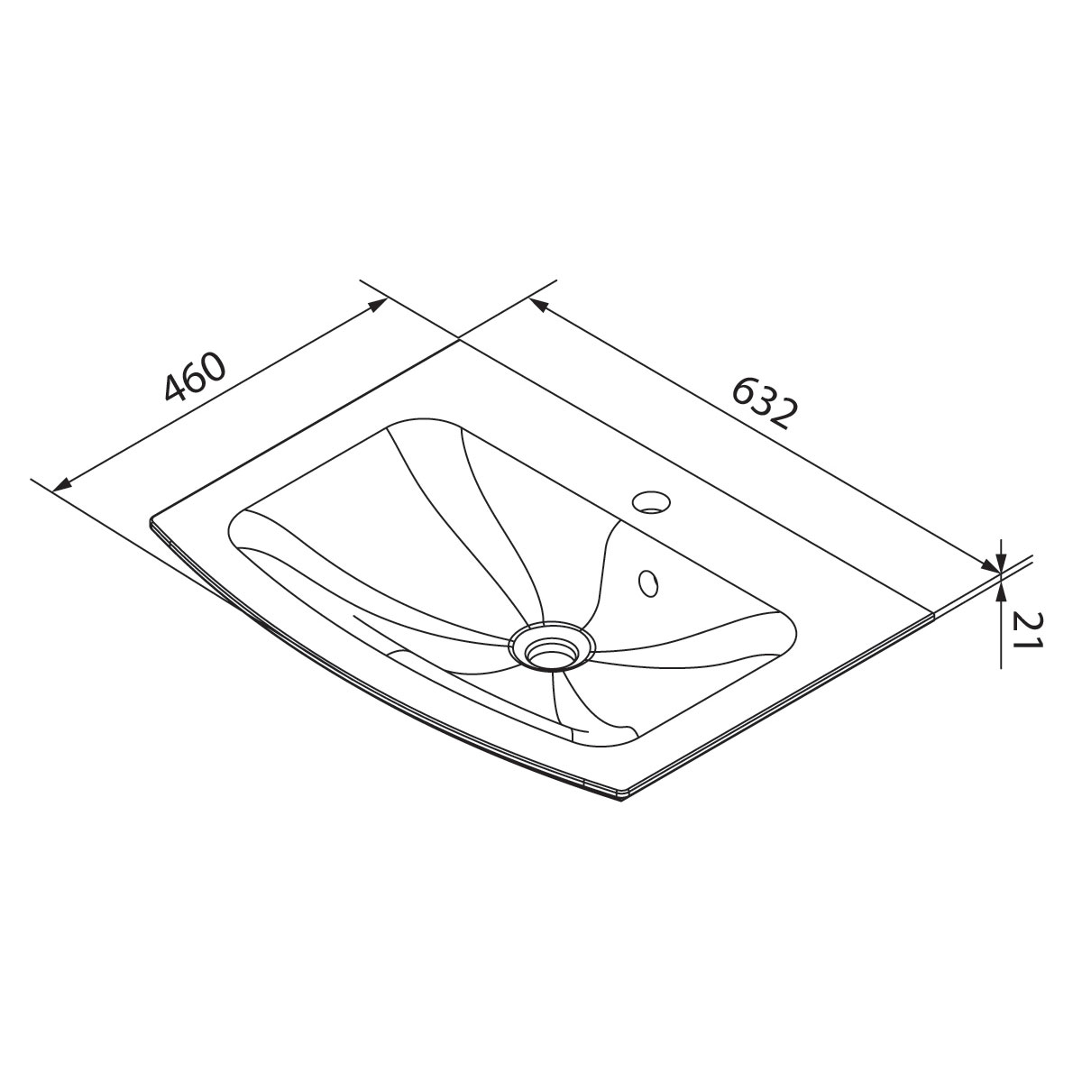 Fackelmann  Waschtisch-Set B.Style 632 x 543 x 460 mm Sandeiche Bild 9