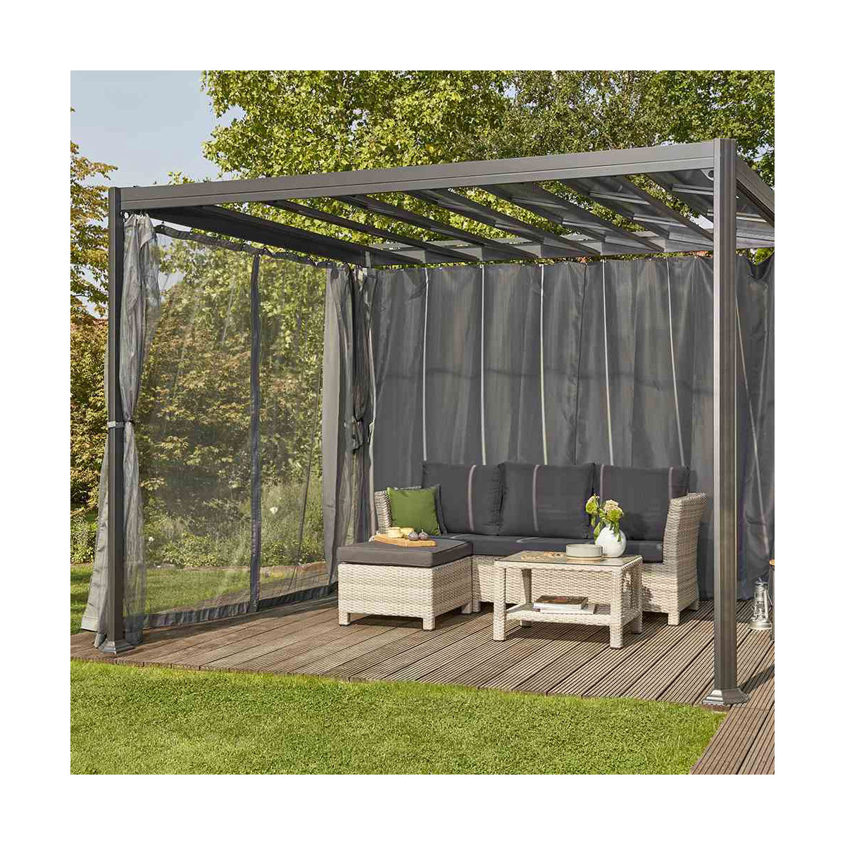 Siena Garden Seitenteile Florenz 300 x 216 cm grau Bild 5