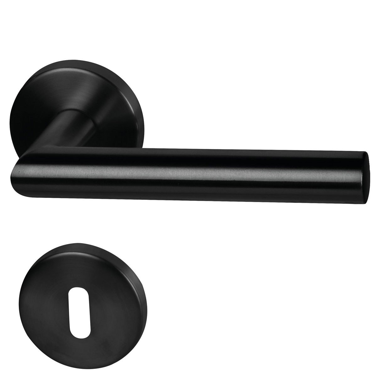 Alpertec Rosettengarnitur Fair I schwarz Durchmesser 52 mm