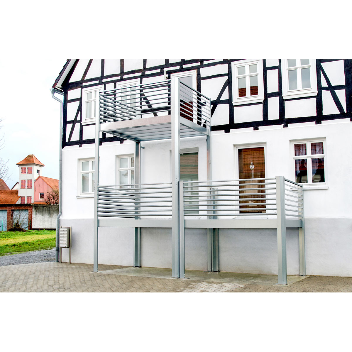 Designbalkon Small mit Lamellengeländer 288 x 200 x 290 cm Bild 3