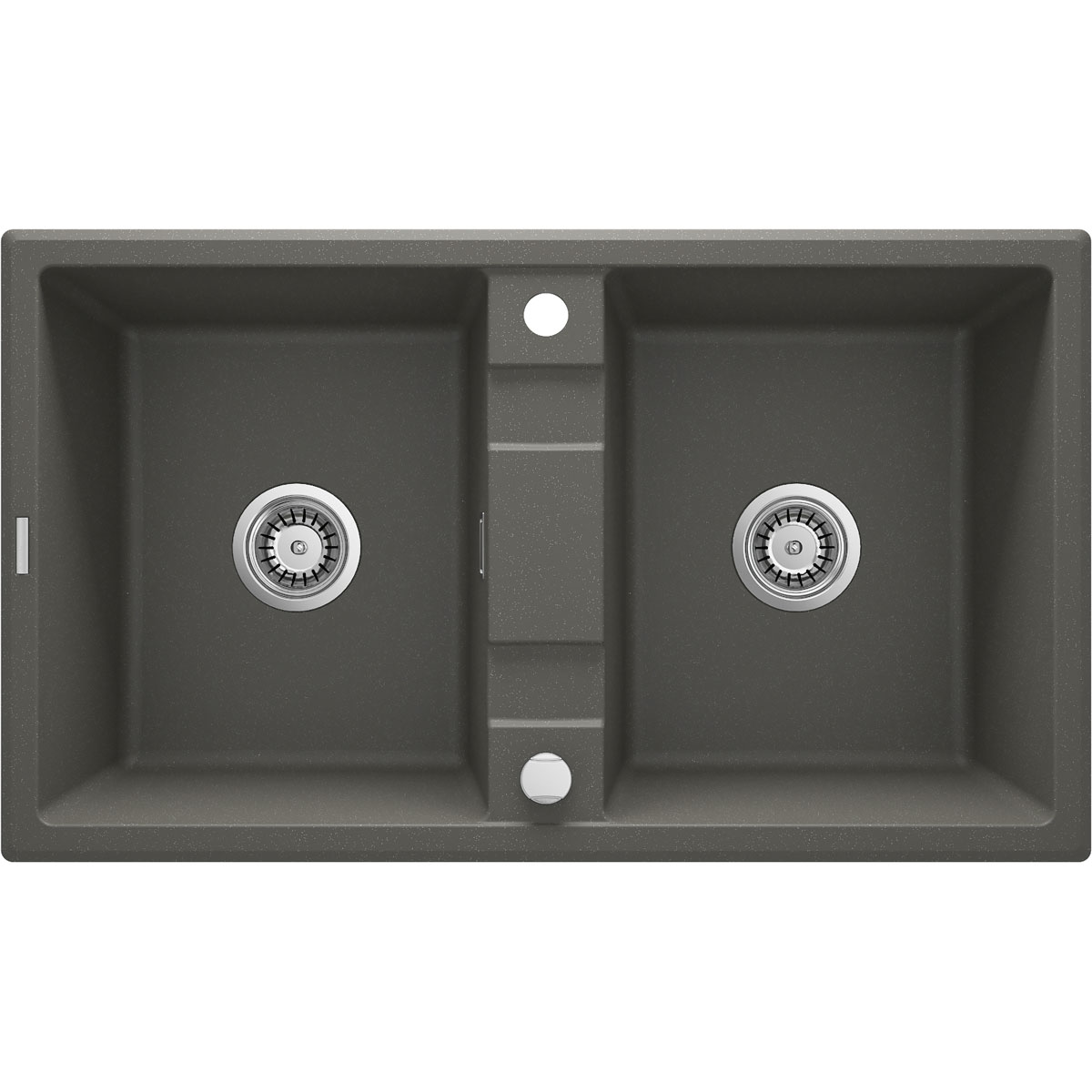 deante  2 Becken Granitspüle ERIDAN ohne Abtropffläch anthrazit metallic