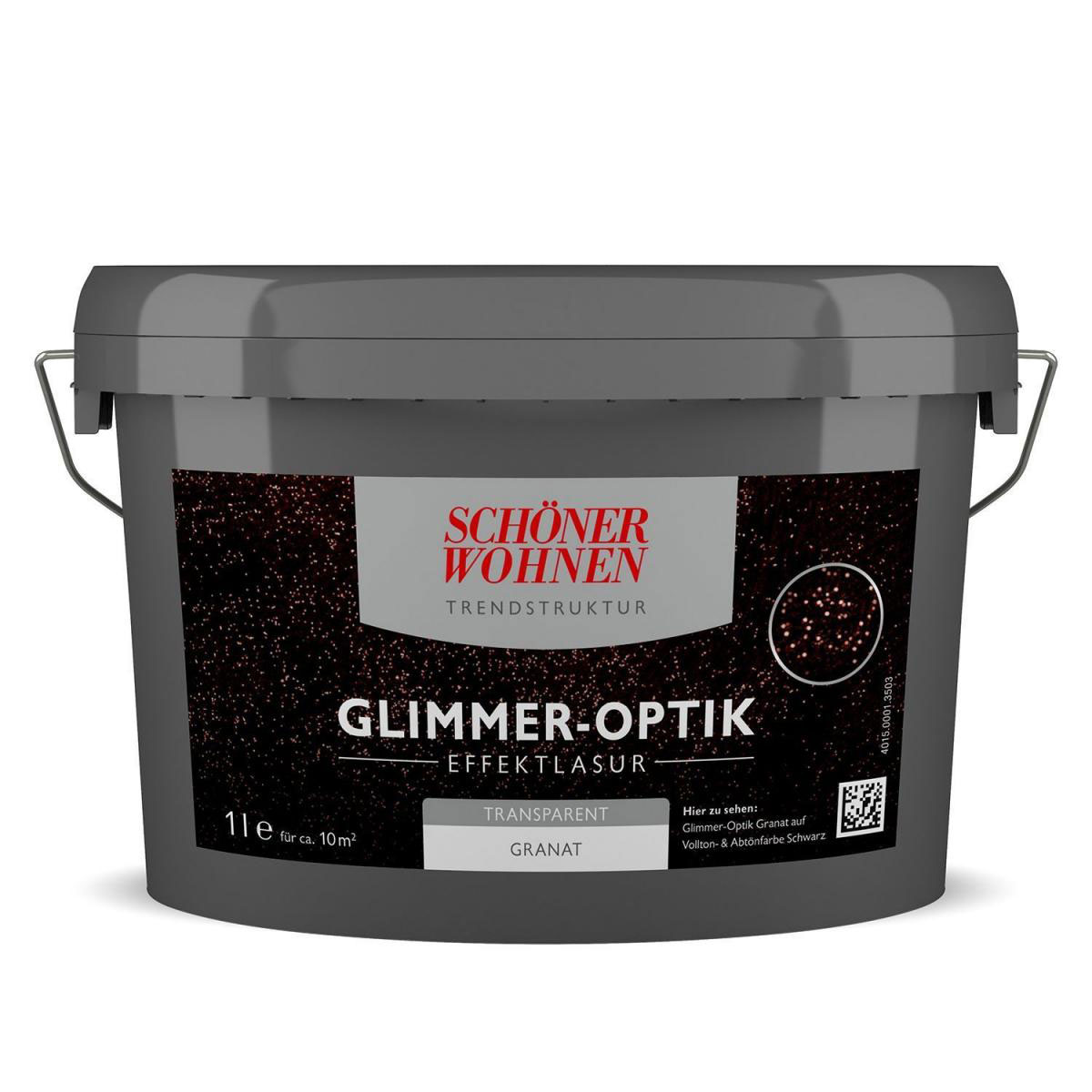 Schöner Wohnen Farbe Effektlasur Glimmer-Optik 1 L Granat