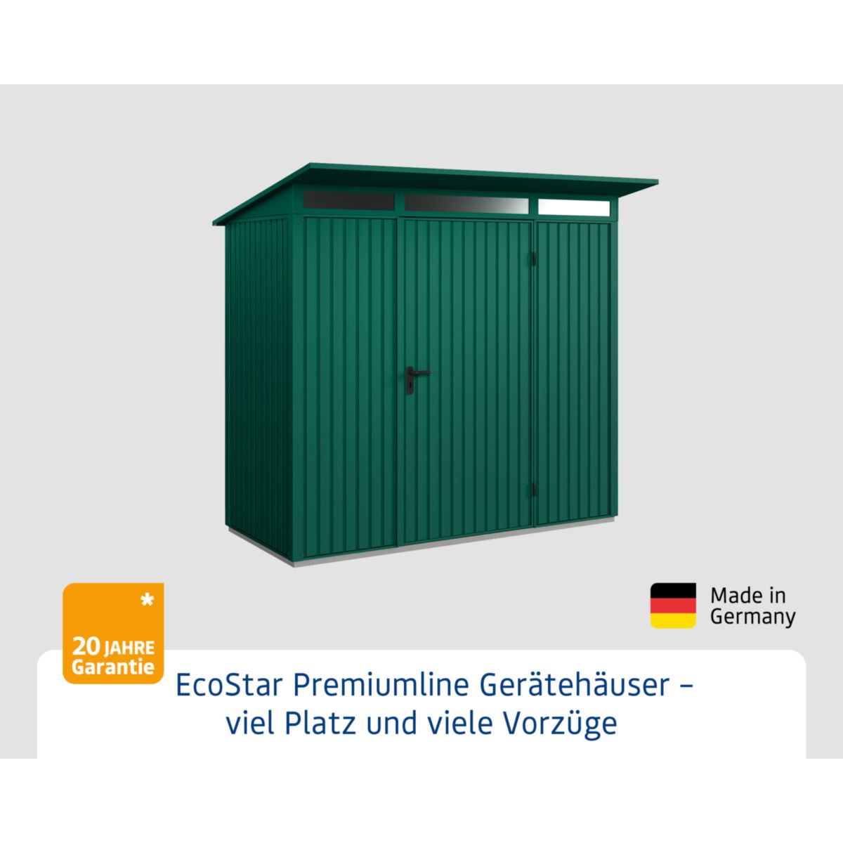 EcoStar  Gerätehaus Trend-PTyp 1RAL6005 1 flg Bild 2