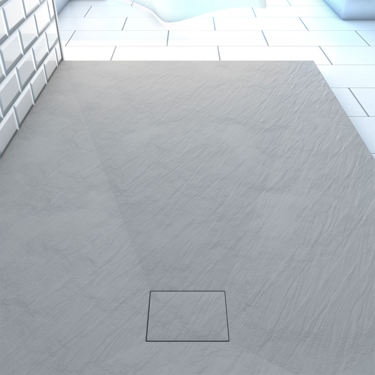 Aurlane Duschtasse Stone SMC grau 80 x 120 cm  Bild 3