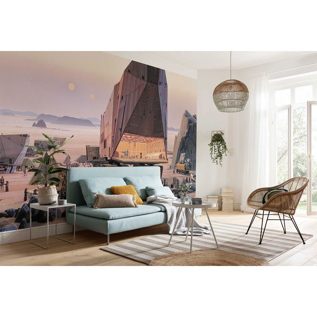 Komar  Vlies Fototapete Star Wars Classic Java Market 500x250 cm