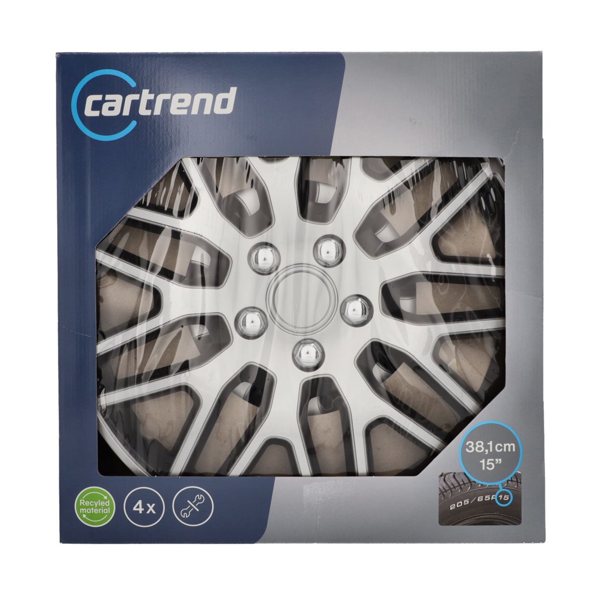 Cartrend  Radzierblende Eco 15 Zoll silver/schwarz Bild 2