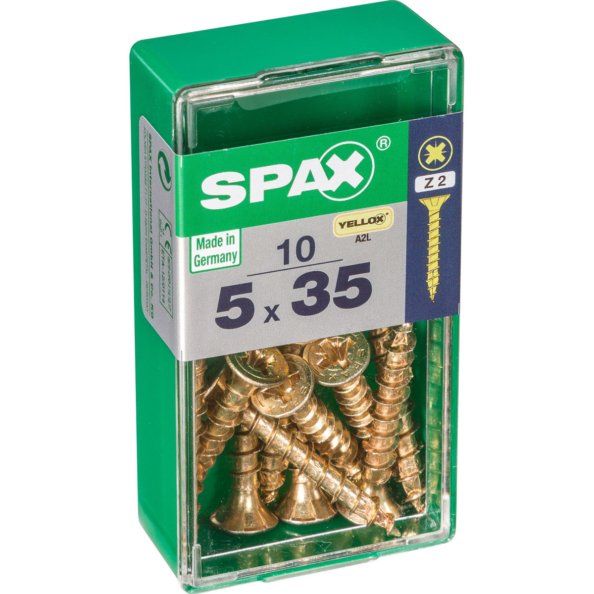 Spax Universalschrauben Yellox Senkkopf 5 x 35 S 10 Stück Bild 2