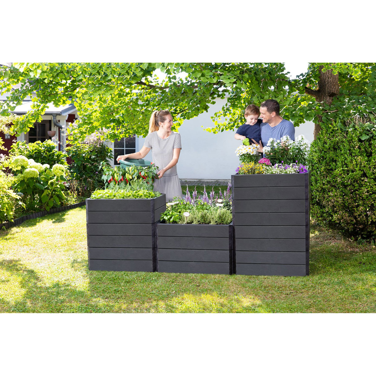 Garantia Hochbeet-System Ergo Quadro Größe L grau Bild 7