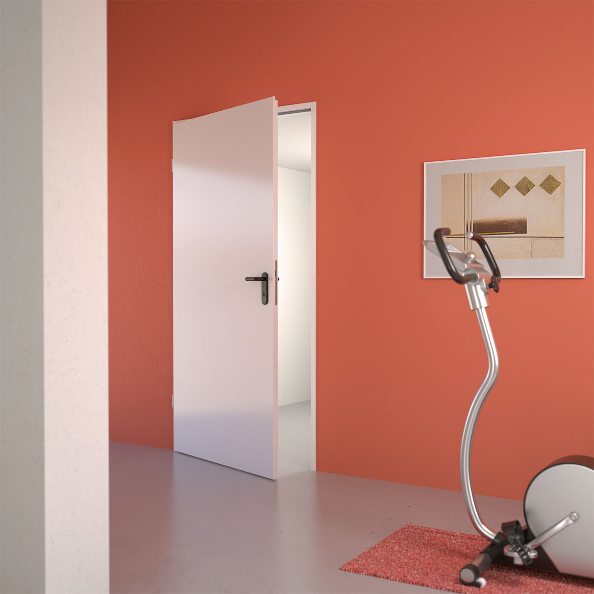 ZK-Türelement, weiß, links, 875x2000 mm