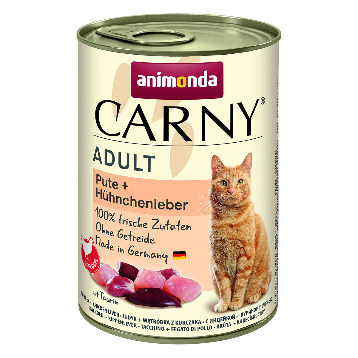 Carny Cat Adult Pute und Hühnchenleber 400g Dose