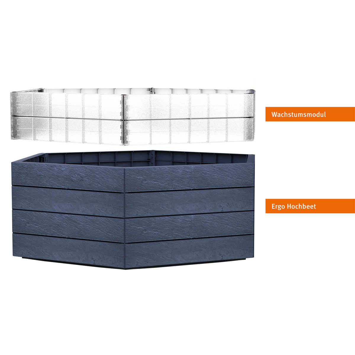 Garantia Hochbeet ERGO Turbo XL 75 Stone inkl FLORA Bild 2