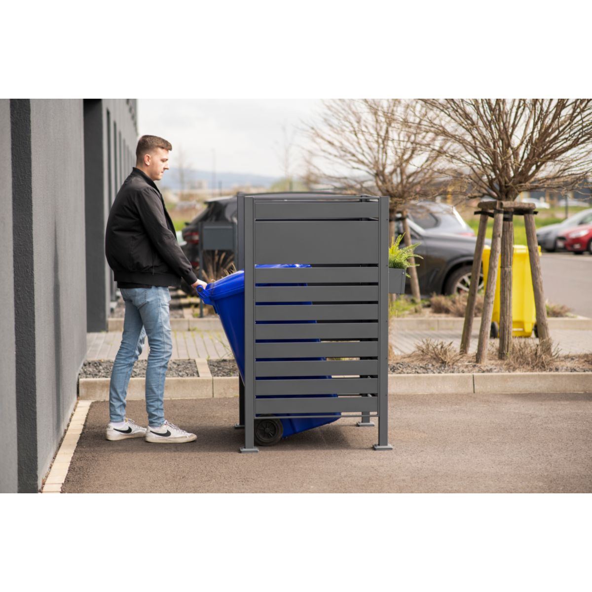 Westmann Mülltonnenverkleidung Planum 1x 240 L 1er Box 90x90x150 cm Bild 5