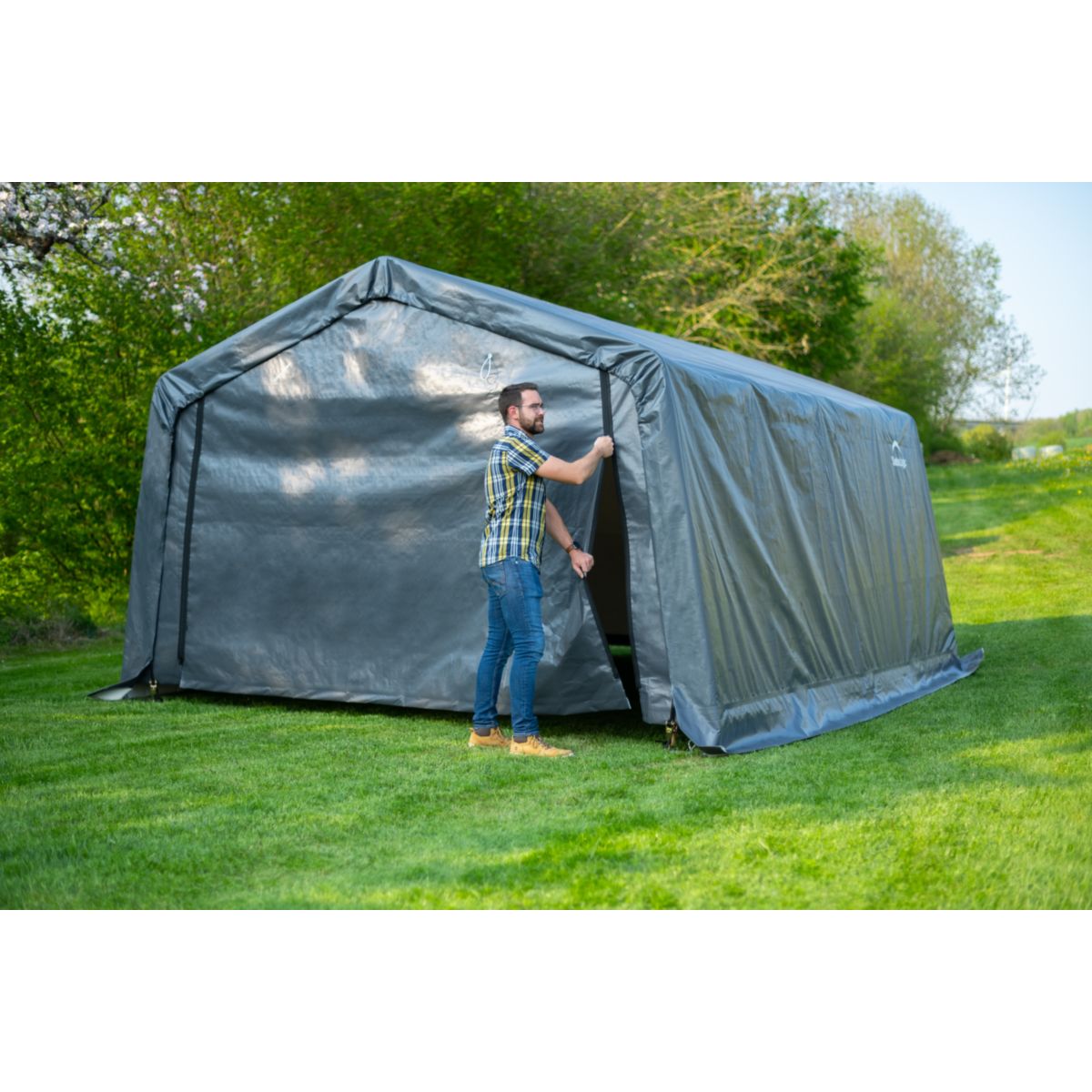 ShelterLogic Zeltgarage Gerätehaus 18,13 m² 490x370x260 cm Bild 4