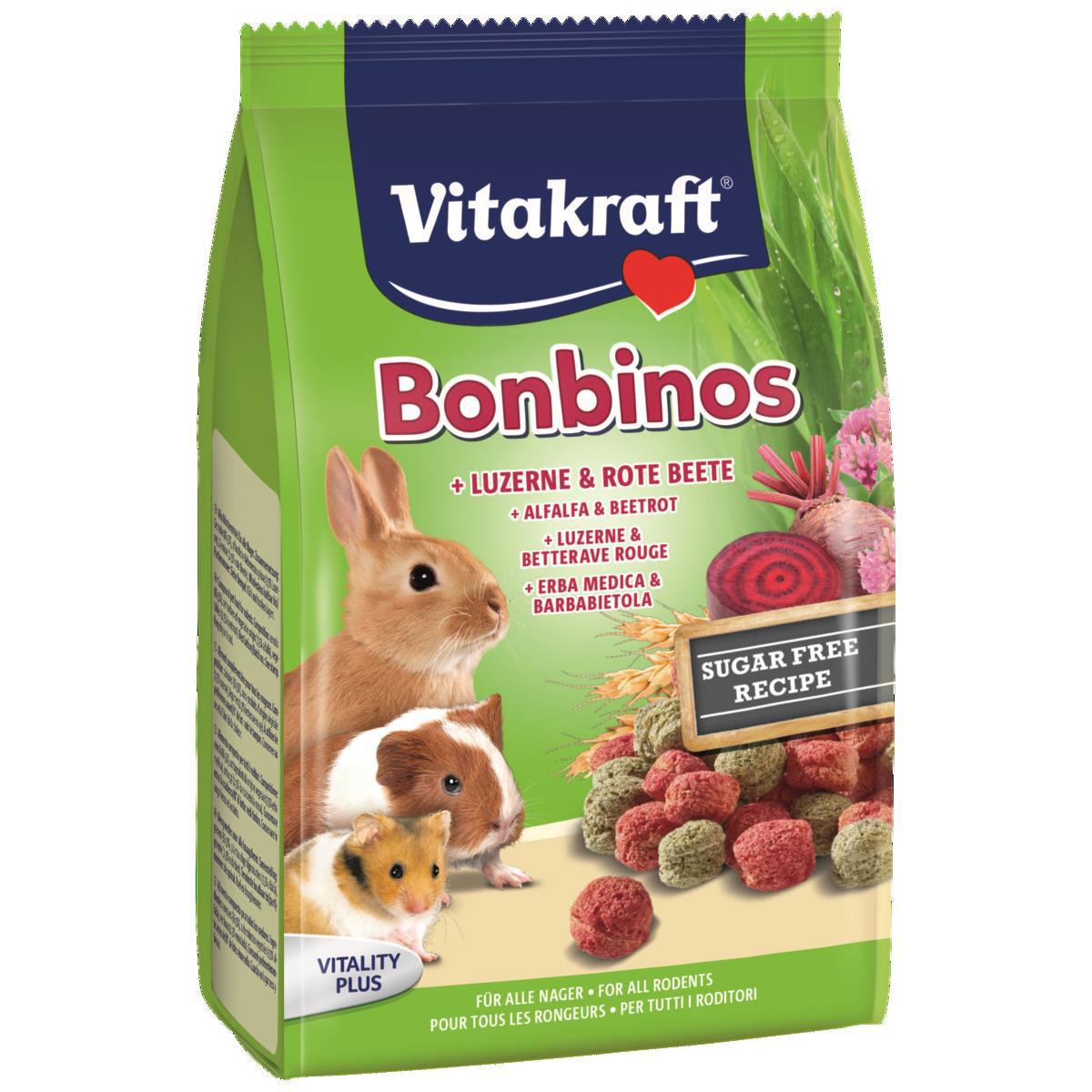 Vitakraft  Bonbinos Rote Beete Luzerne für Zwergkaninchen und Meerschweinchen