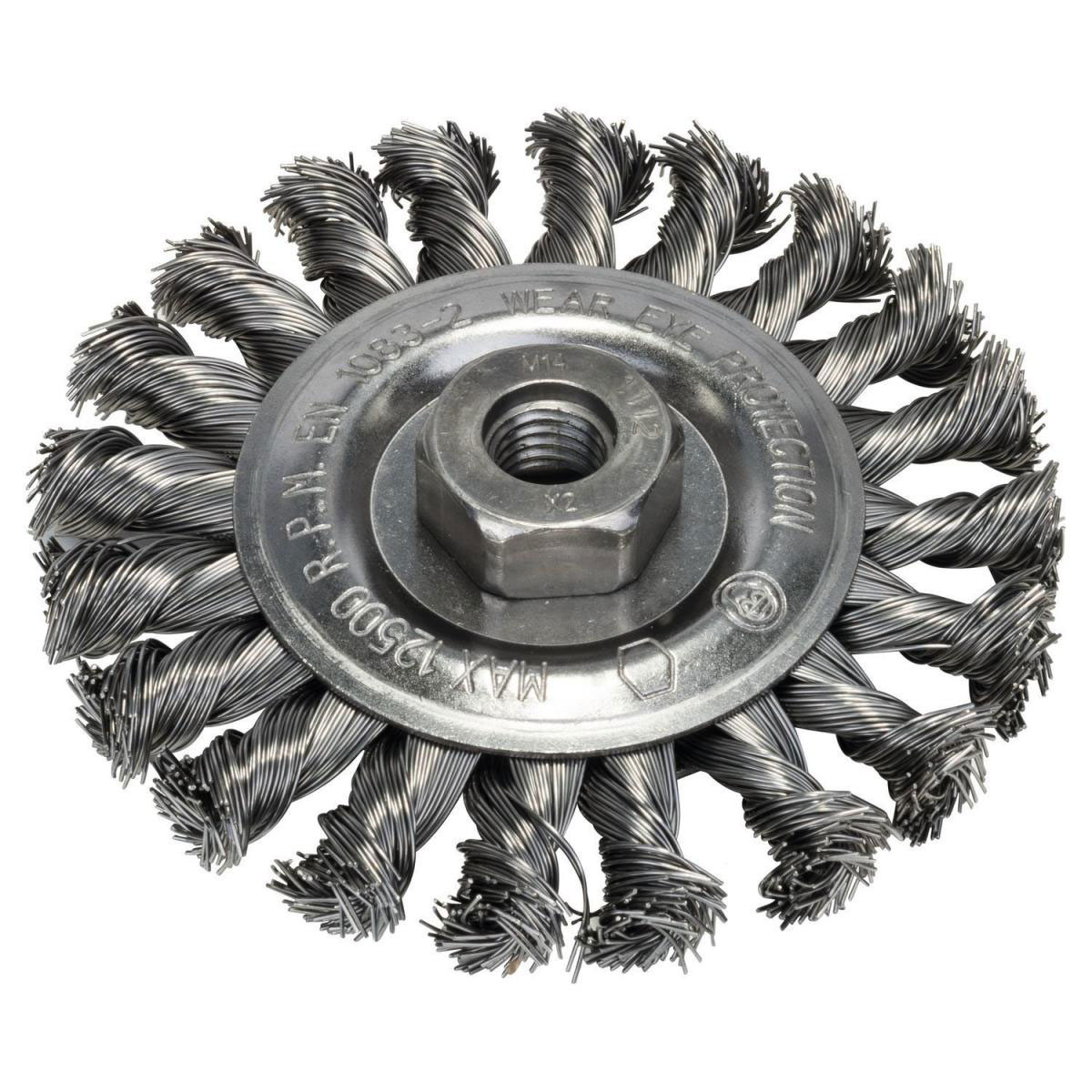 Bosch  DIY Scheibenbürste gezopfter Draht Durchmesser 115 mm M14 Bild 1