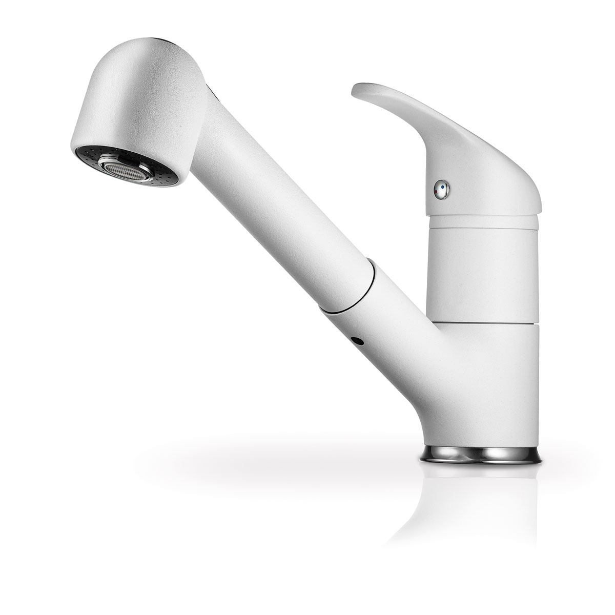 Pyramis Spültischarmatur „Festivo Pyragranite“ snow Geschirrbrause