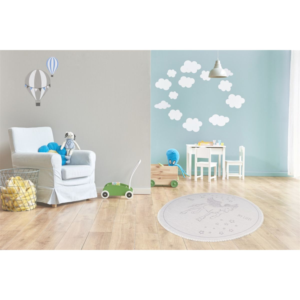 Kayoom Bambini 225 Grau Ø 160cm RUND Bild 4